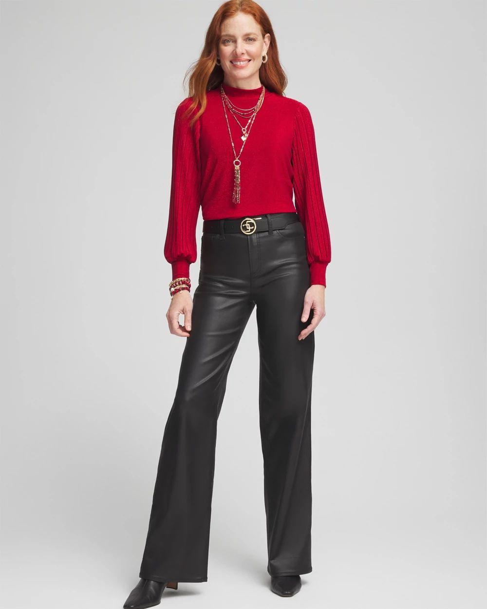 Shimmer Mock-Neck Top | Chico's